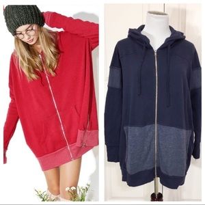 NWT Wildfox Oversized Zip Hoodie